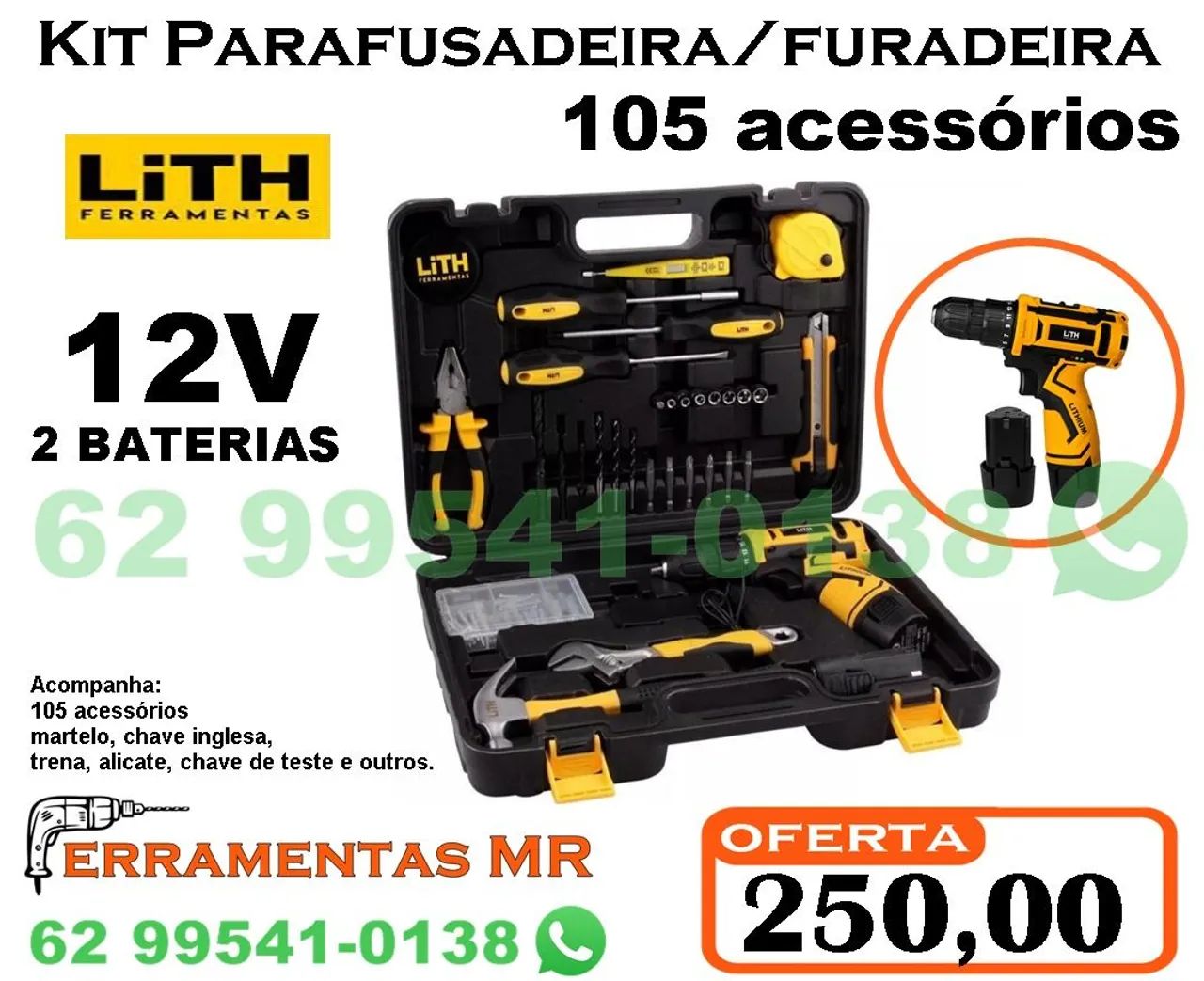 Furadeira Parafusadeira de Impacto 900W com Maleta - Foto 5