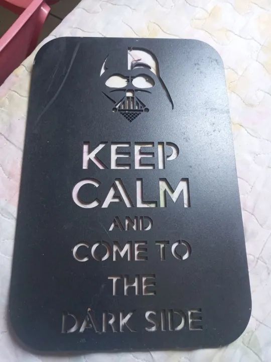 Placa Decorativa Darth Vader Keep Calm med 30x20