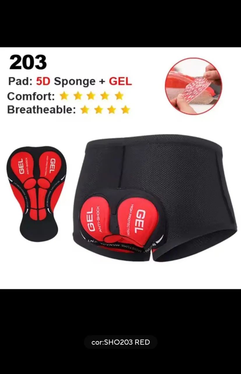 Bermuda Ciclismo Gel 5D - Conforto e Proteção