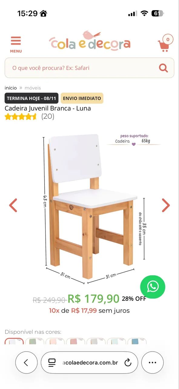 Mesa e cadeira infantil - produto de qualidade - Foto 3