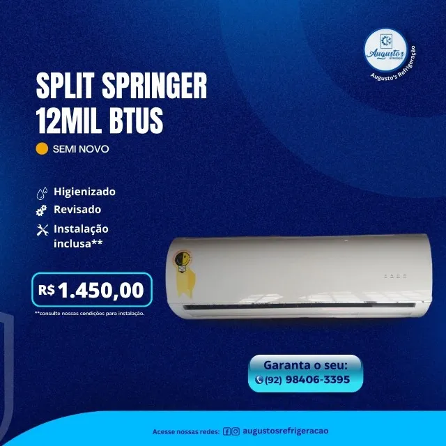 Vendo Springer de 12mil btus (semi novo)= R$ 1.450,00