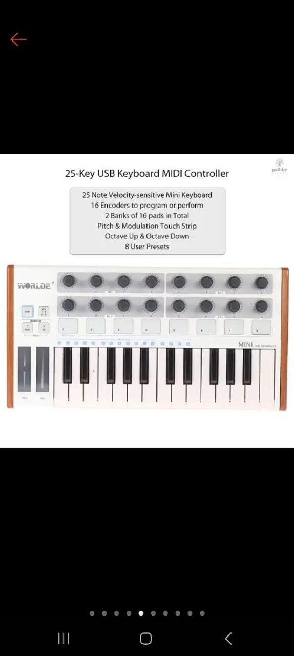 Controlador MIDI Worlde Mini - Foto 2