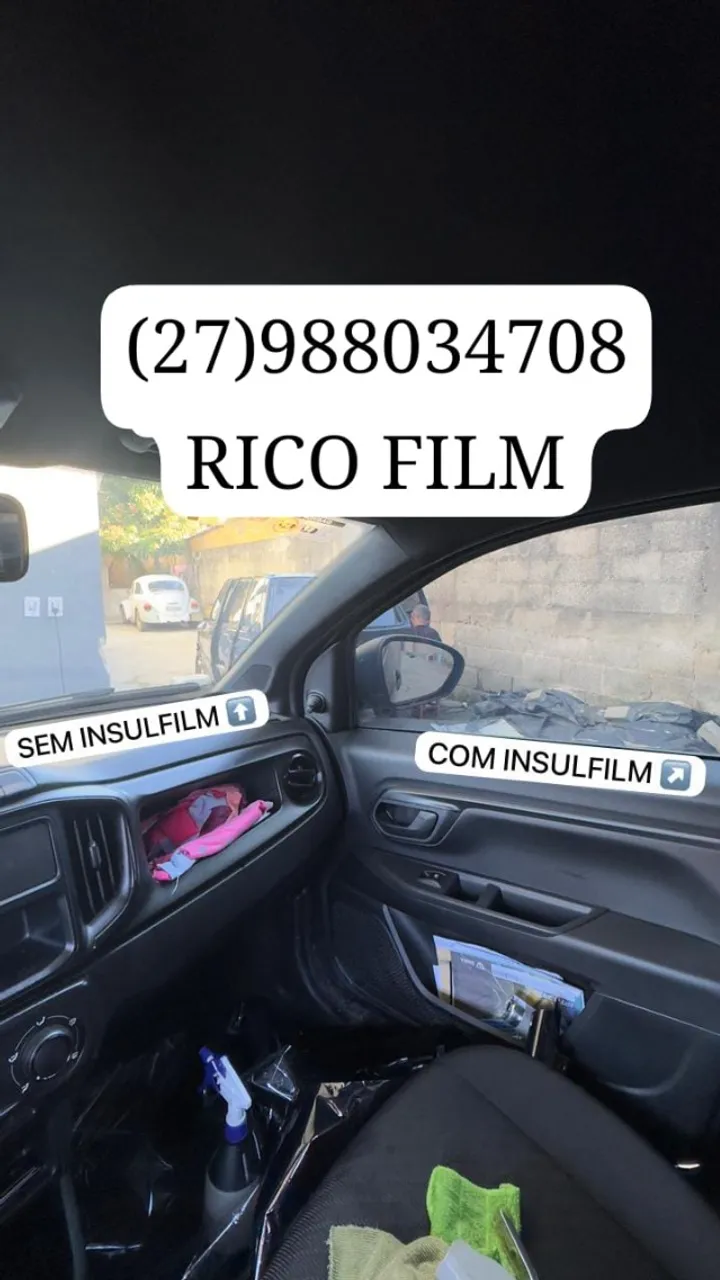 INSULFILM NANO CERAMICA CLARO POR DENTRO E ESCURO POR FORA