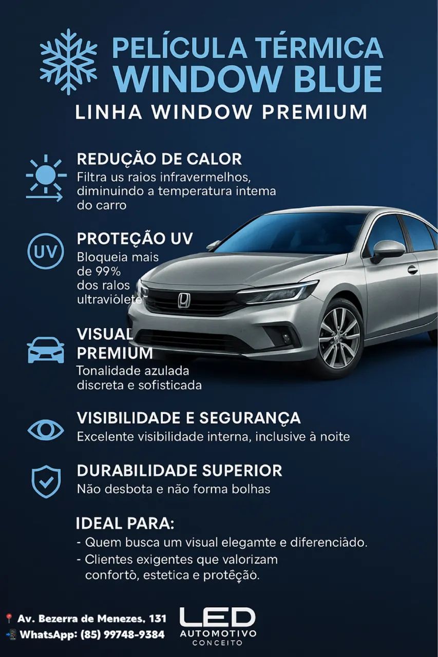 Película Térmica IR90 Window Blue Premium - Foto 2
