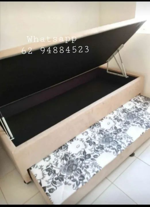 Cama Box Baú Solteirão com um ano de garantia - Foto 5
