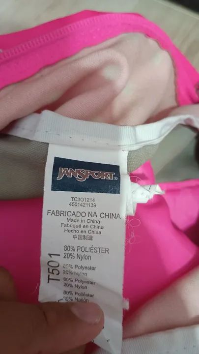 Mochila Jansport Pink com Bolinhas - Foto 4
