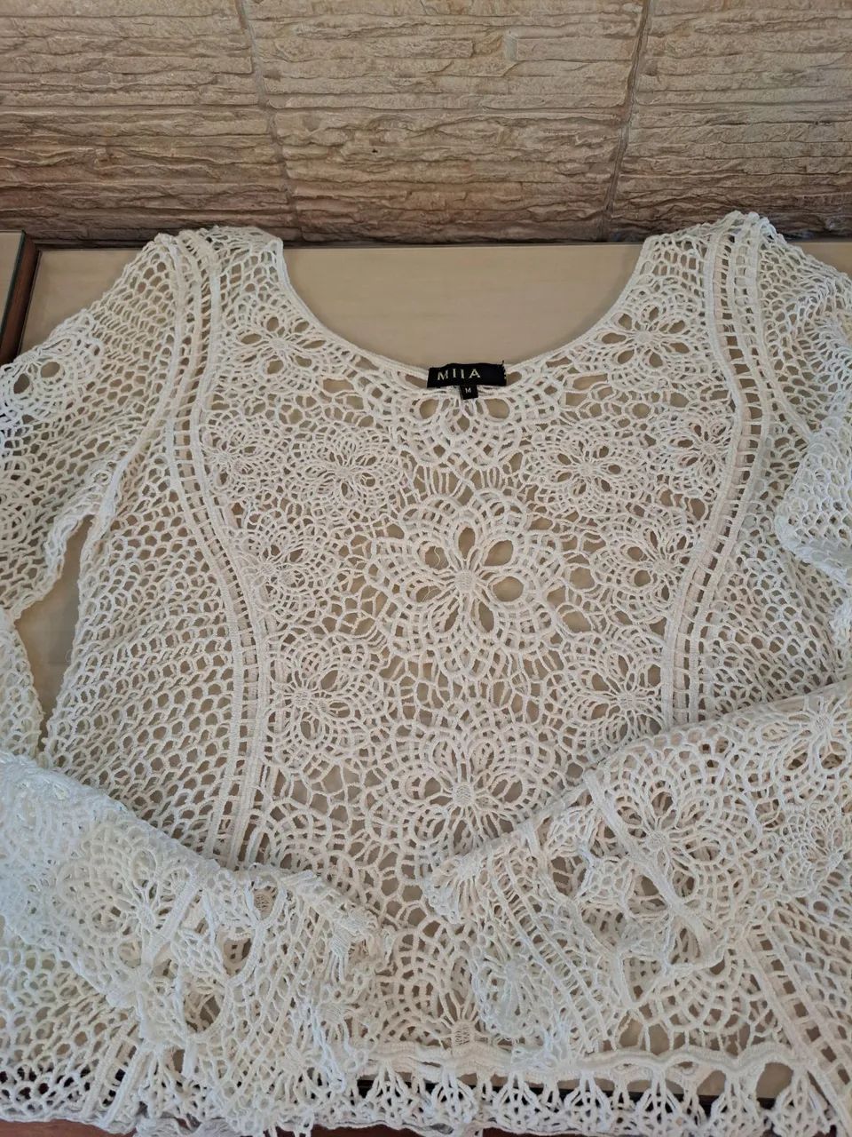 Blusa Crochê Branca - Foto 5