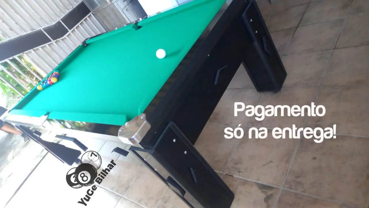 Mesa de sinuca residencial campo de pedra ardósia pagamento só na entrega  - Foto 2