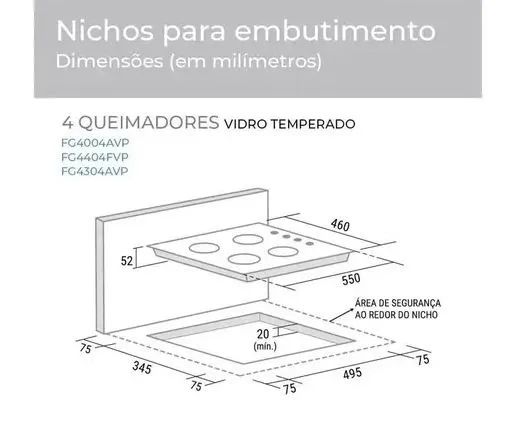 Fogão Cooktop 4 Bocas Suggar Esmaltado Preto - FAZEMOS ENTREGA! - Foto 2
