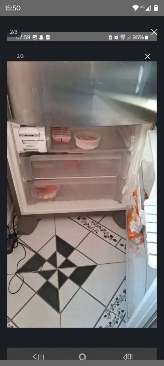 Geladeira com defeito 