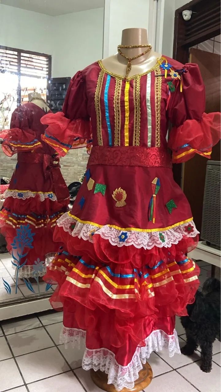 Vestido Festa Junina Adulto TAM GG  - Foto 2