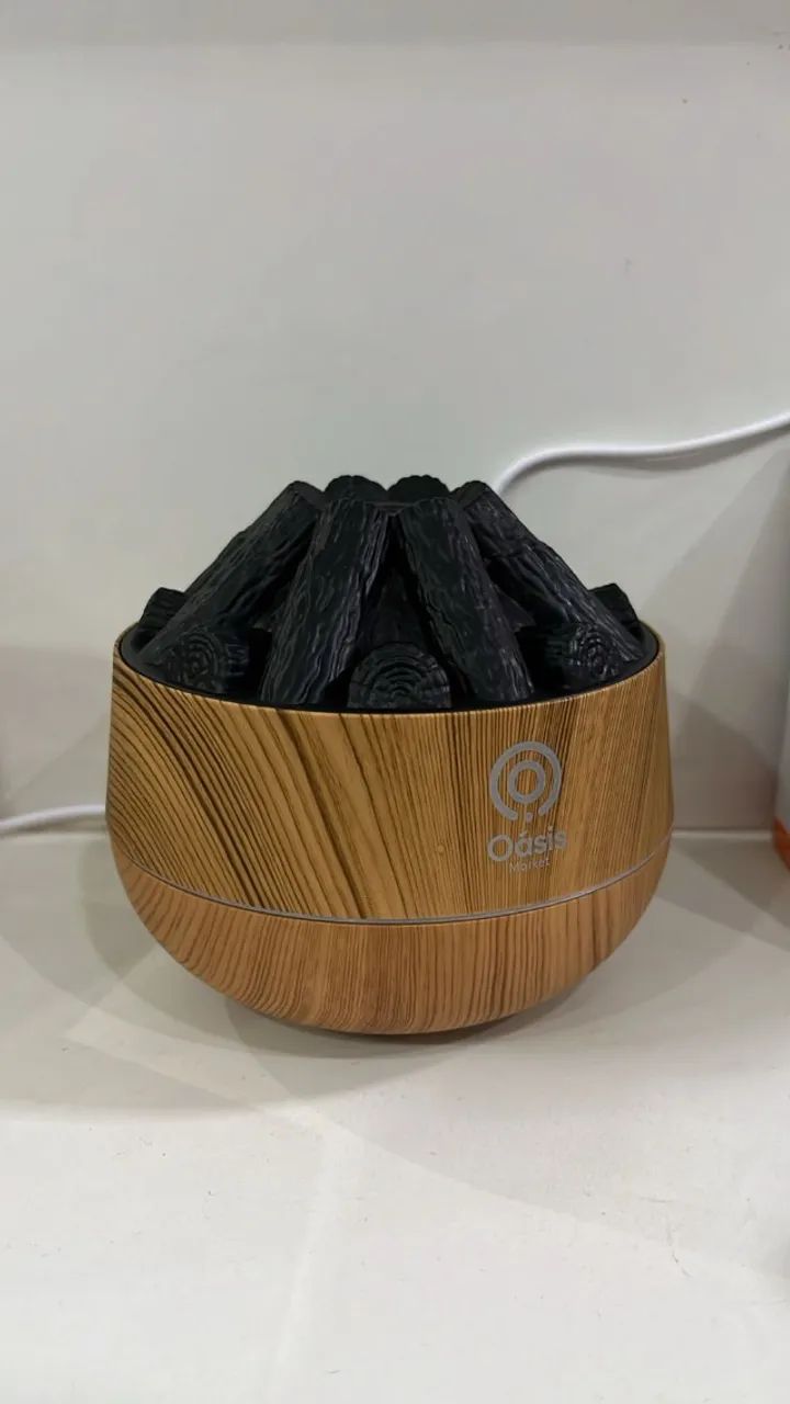 Umidificador De Ar Vulcao Difusor de Aromas 300ML Com Luz de Led. OÁSIS OIH-6514 -Coimbra