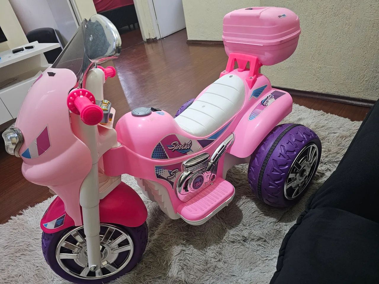 Mini Moto Elétrica Infantil Rosa - Diversão Garantida! - Foto 3