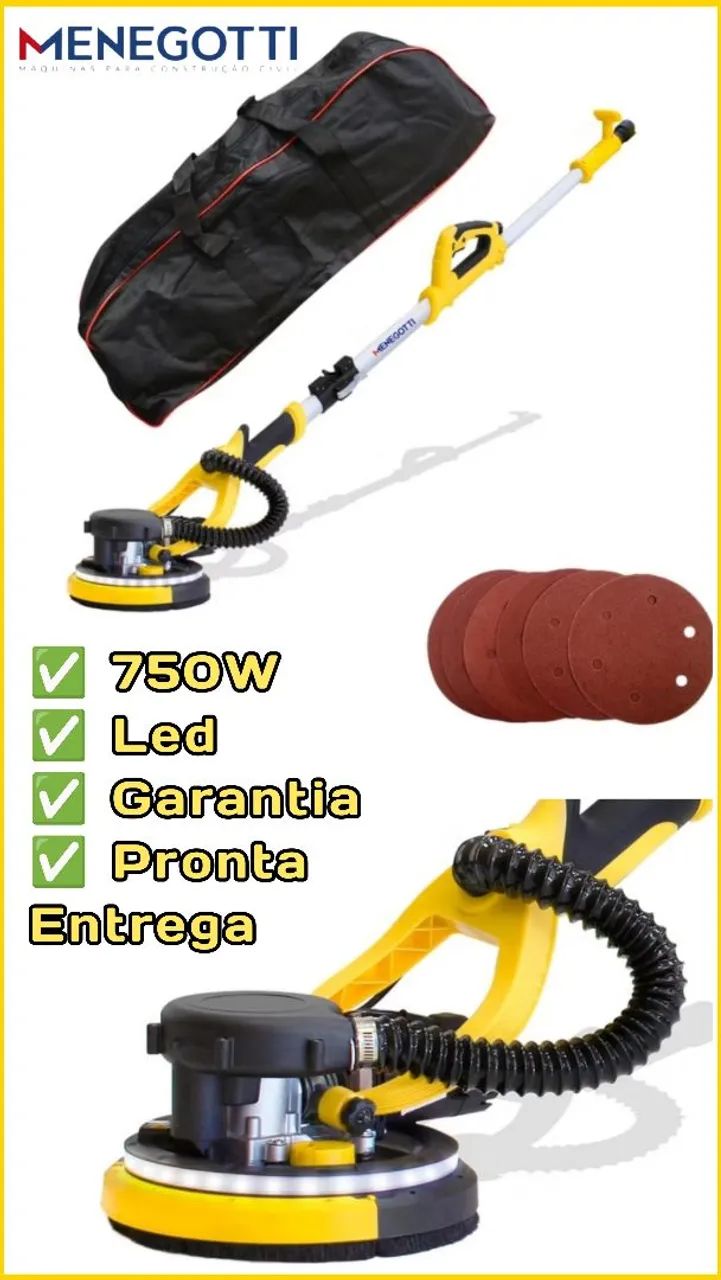 LIXADEIRA DE PARDE MENEGOTI 750W COM LED - COMPLETA  - Foto 2