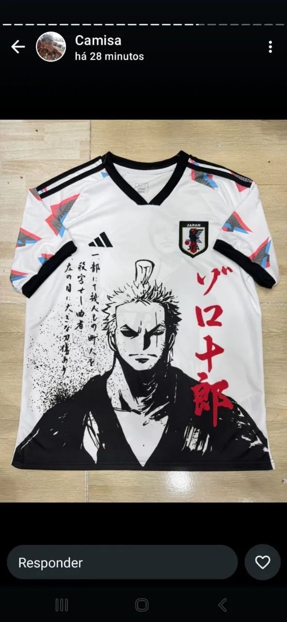 Camisa do Japão Zoro Branco