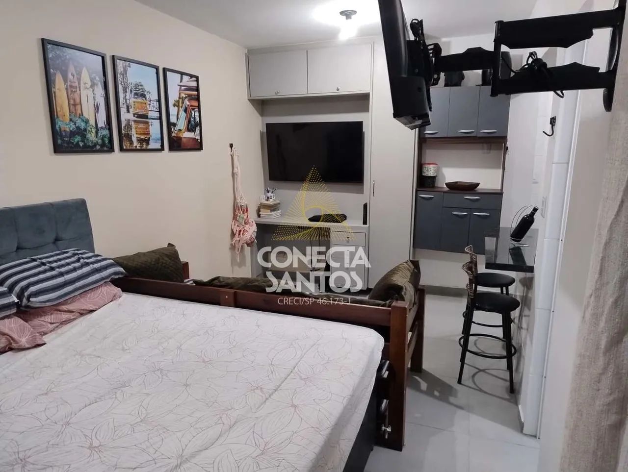 Kitnet Ponta da Praia, Santos R$ 308 mil Cod: 1575 - Foto 5