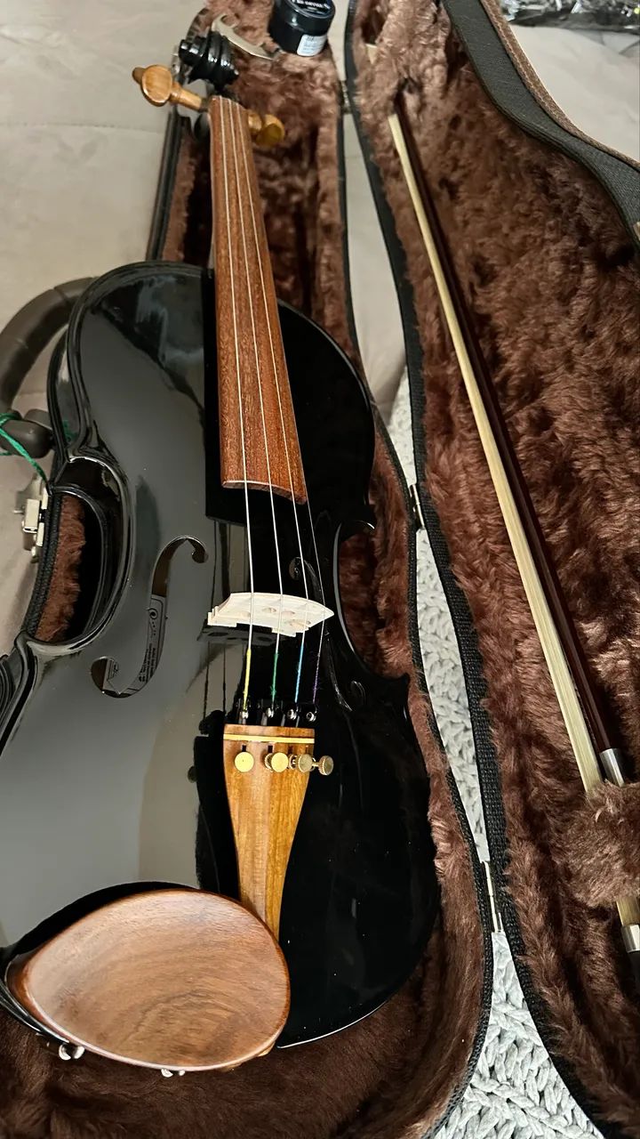 Violino Rolim Especial Preto Fosco 4/4 Preto Acabamento Fosco - Foto 2