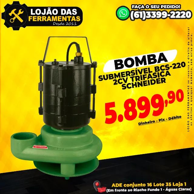 Bomba Submersível BCS-220 2cv Trifásica Schneider