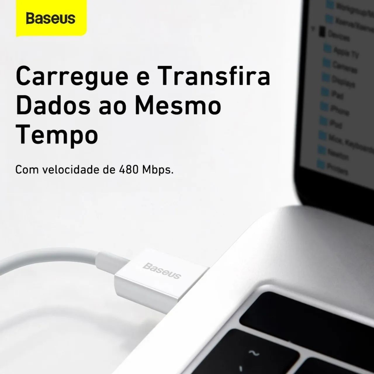 Cabo USB-C para iPhone com PD 20W Baseus - Foto 2