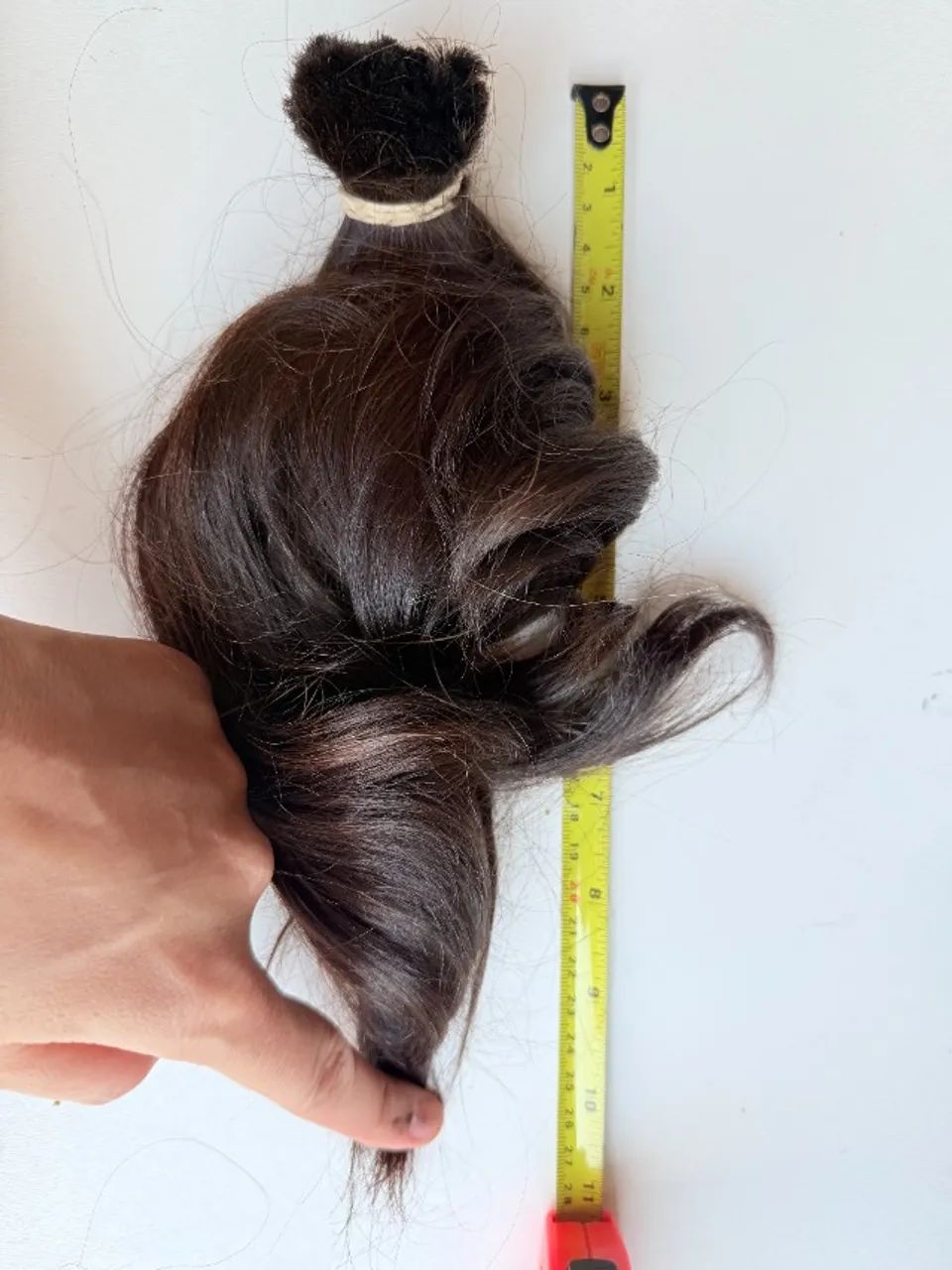 Cabelo Humano Brasileiro - Liso, Virgem e de Origem Europeia - 25 cm e 85 gramas - Foto 6
