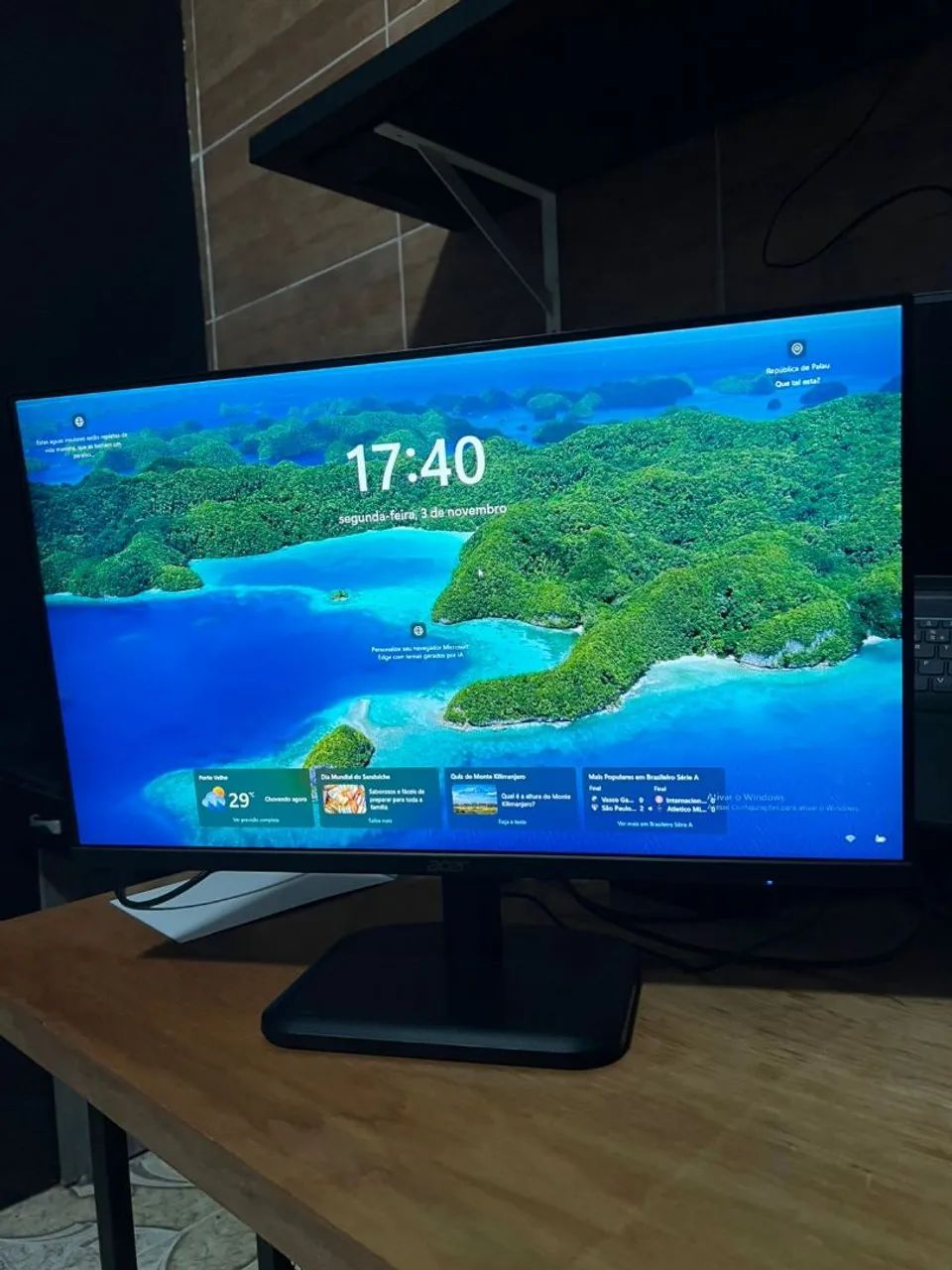 Monitor acer 24" ips EK241Y Ebi - usado em perfeito estado - Foto 2