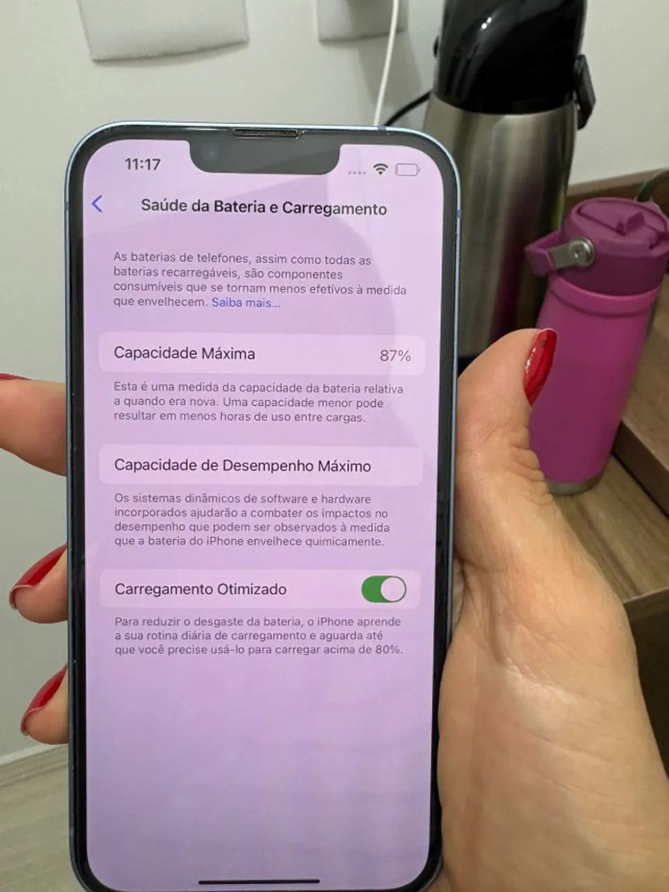 Iphone 14 - 128gb usado, perfeito estado, 87% de saúde da bateria - Foto 5