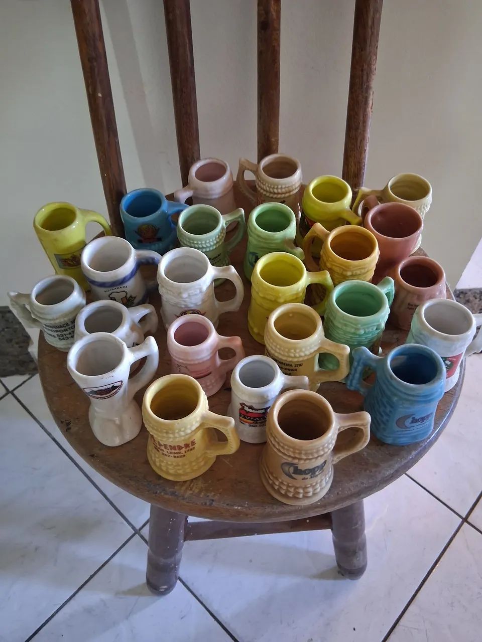 Mini xícaras pra enfeite 25 peças 