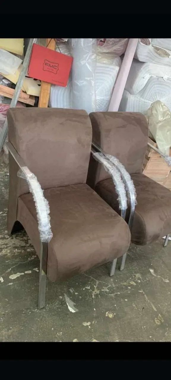 Poltronas Bellas braços alumínio modernas e confortáveis - Foto 2
