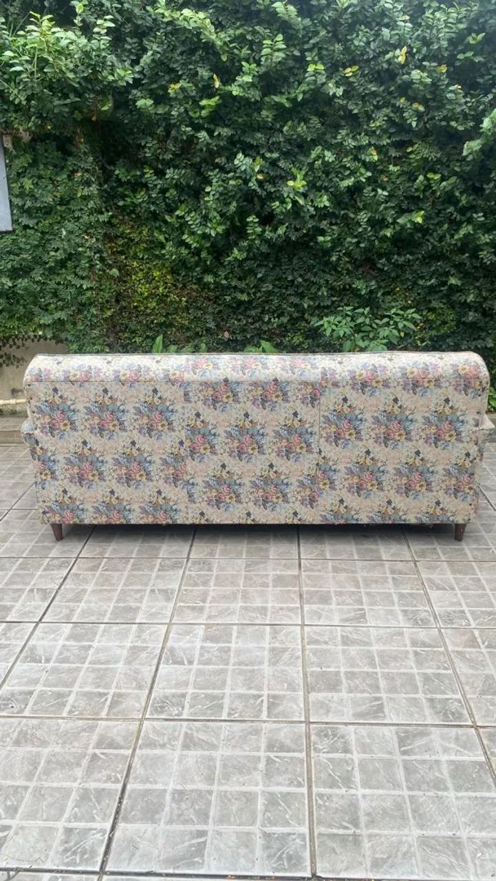 Sofá Cama Década de 50 em Madeira Maciça e Ferro marca Antiga Probel65746292428546122