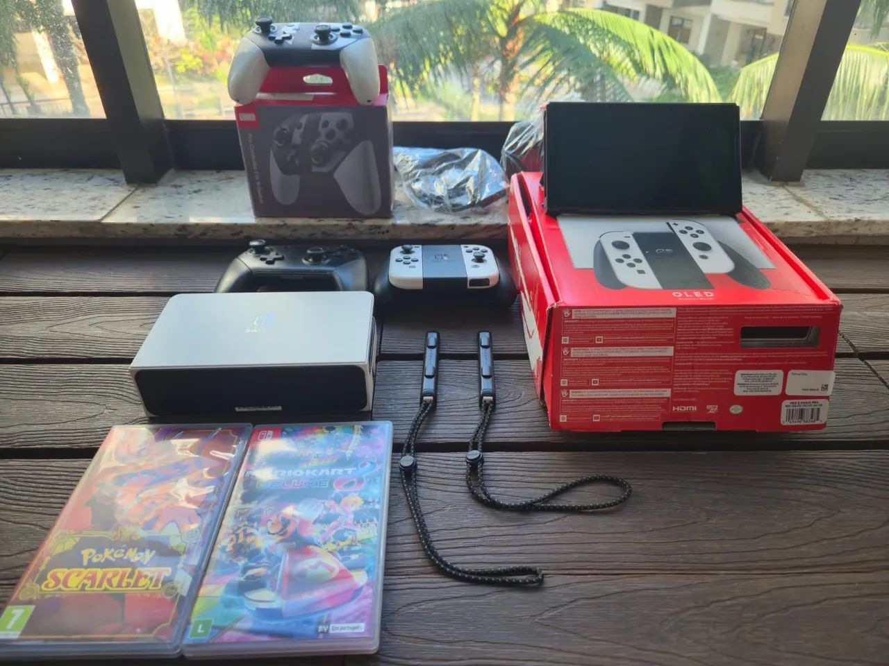Nintendo switch com 2 jogos 2 pro controllers - Foto 2