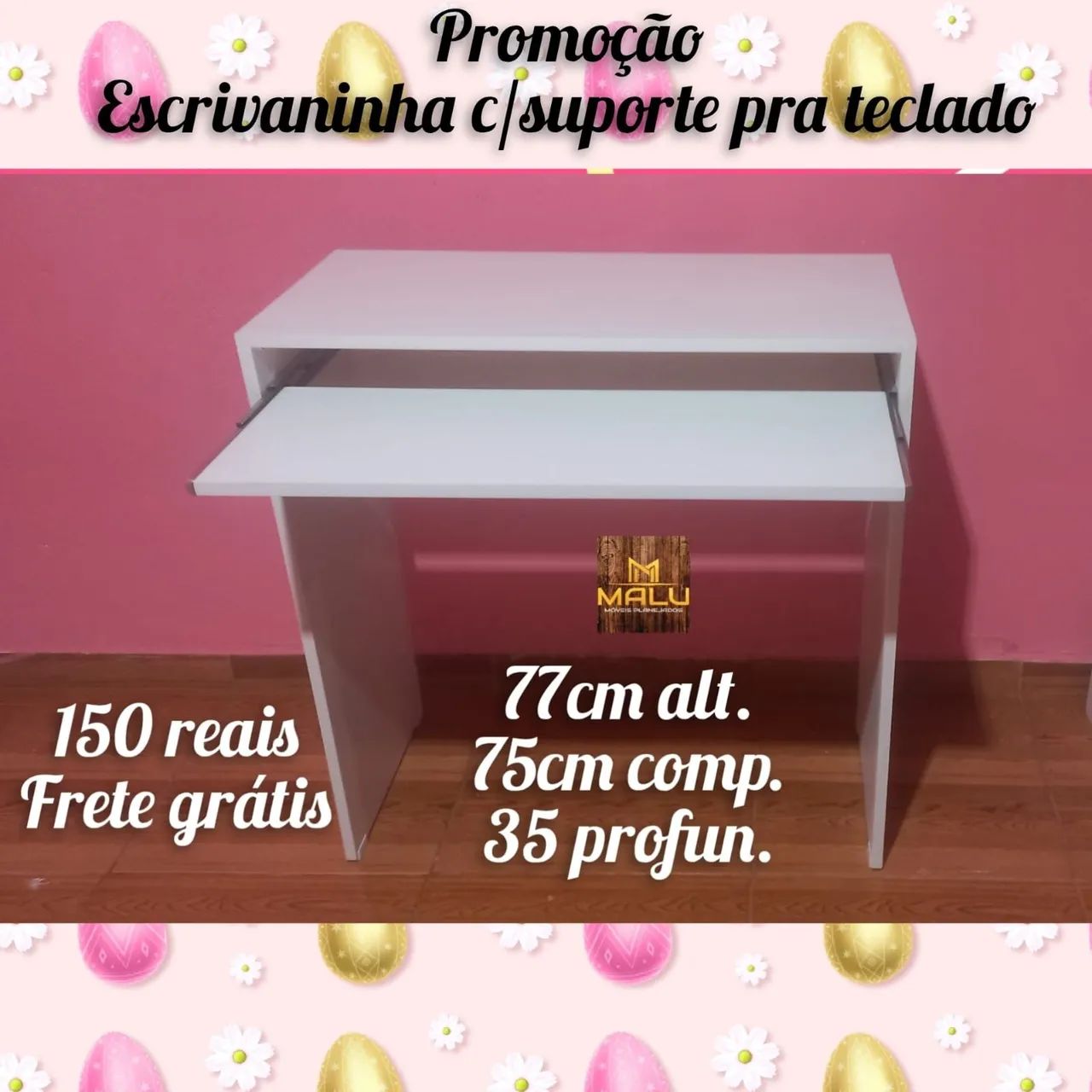 Escrivaninha com suporte pra teclado 
