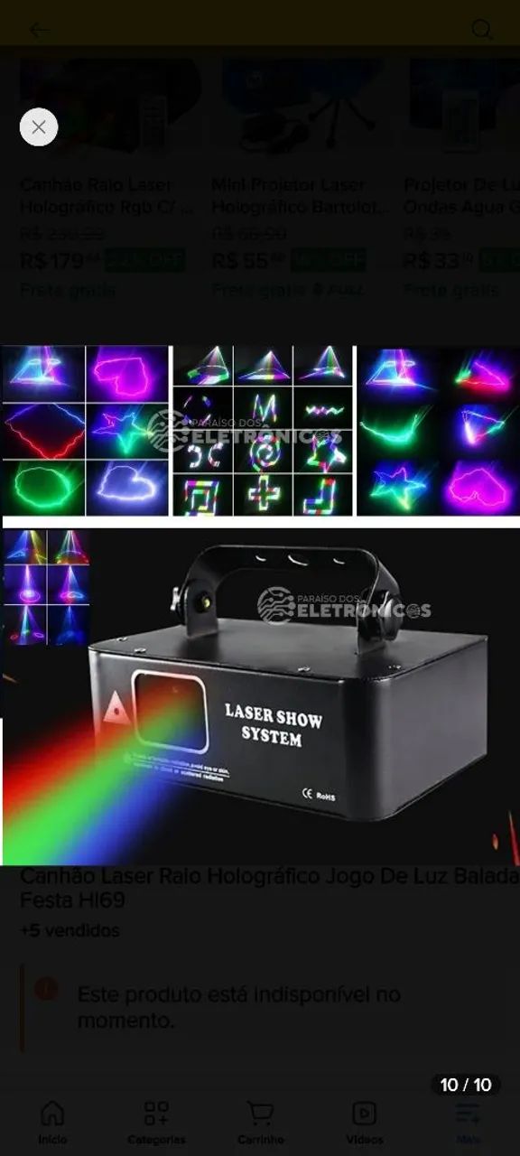 Laser profissional RGB balada