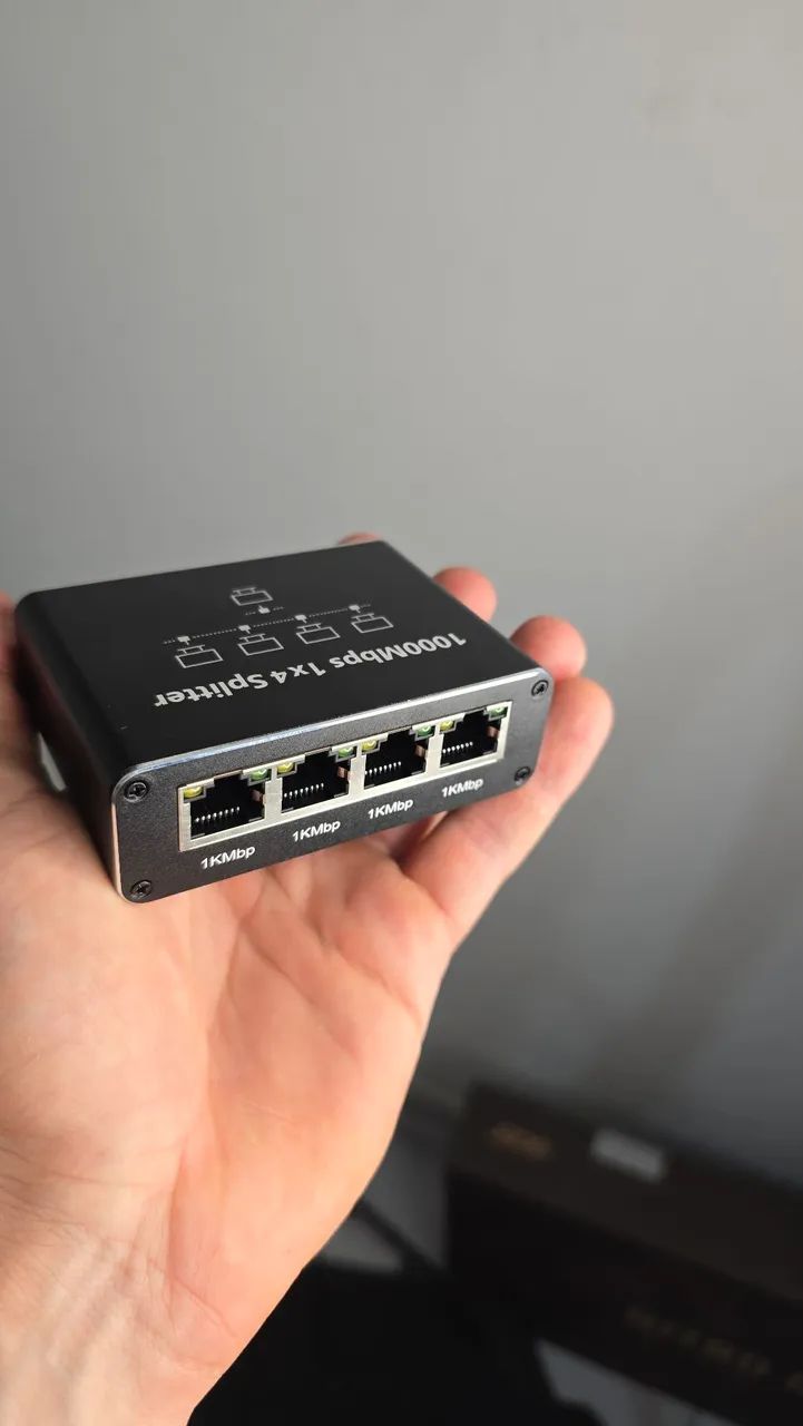 Divisor 1 para 4 entradas de rj45 de 1000mbps - Foto 3