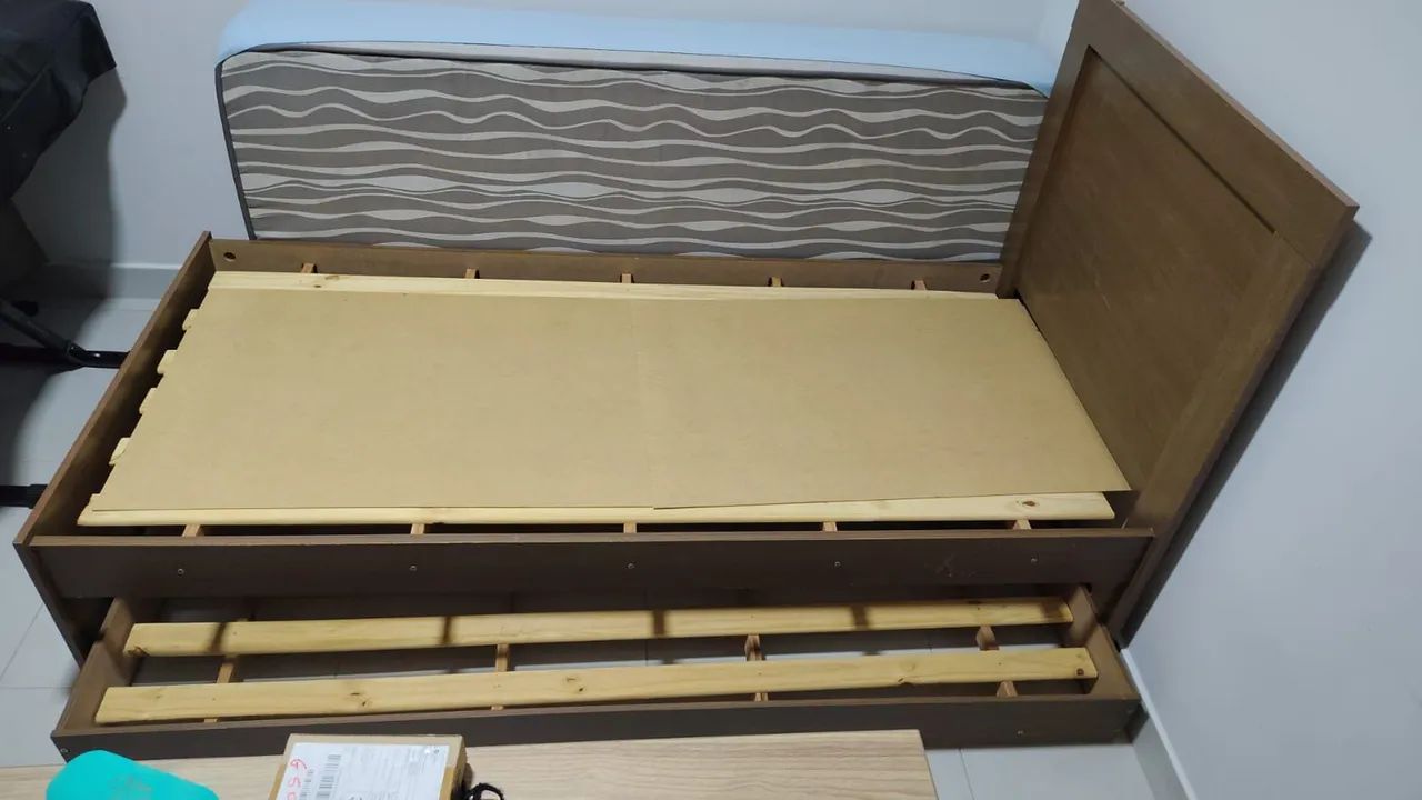 Cama Solteiro com auxiliar.  Madeira Madeira  - Foto 2