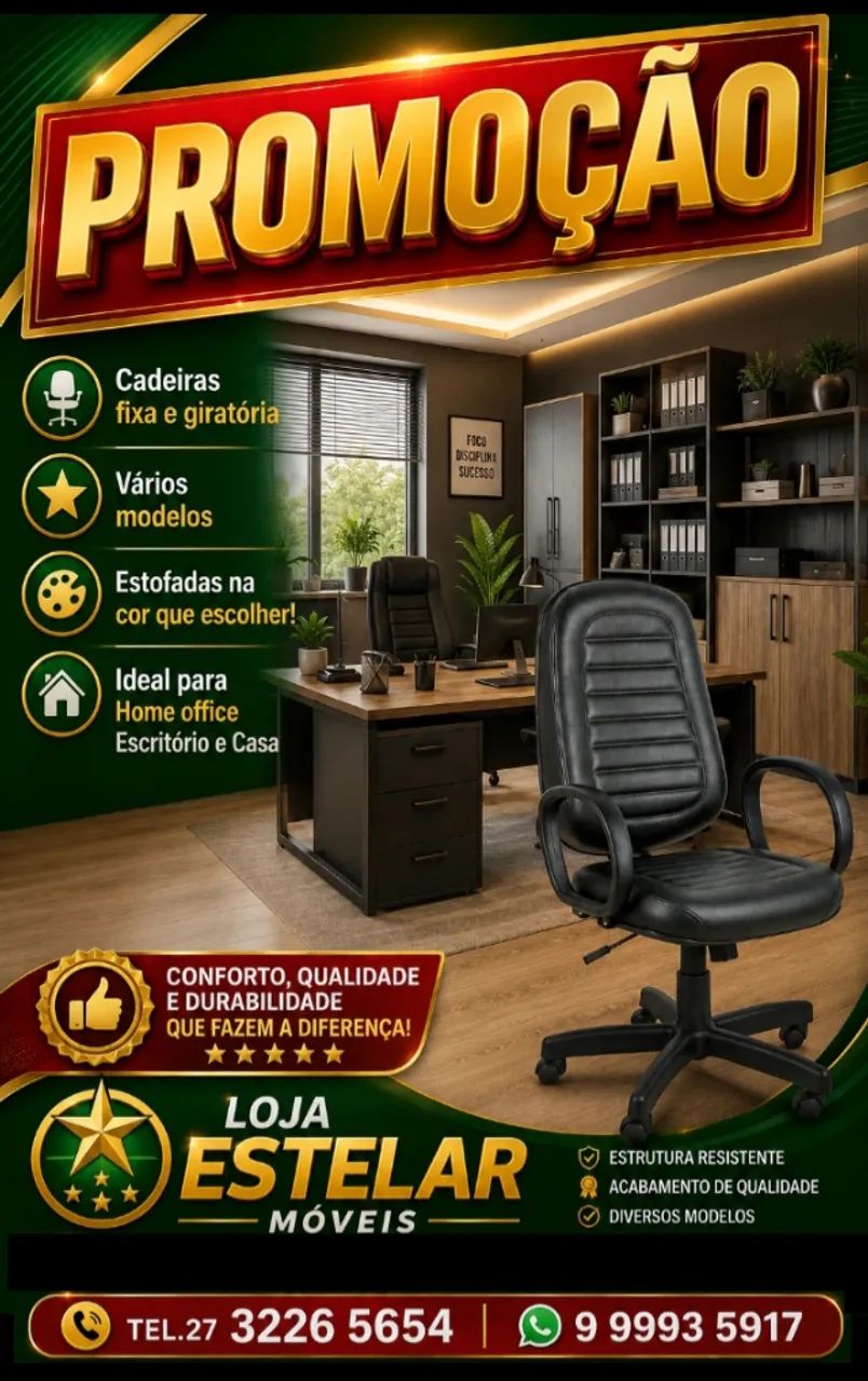 Cadeiras fixa e giratória!