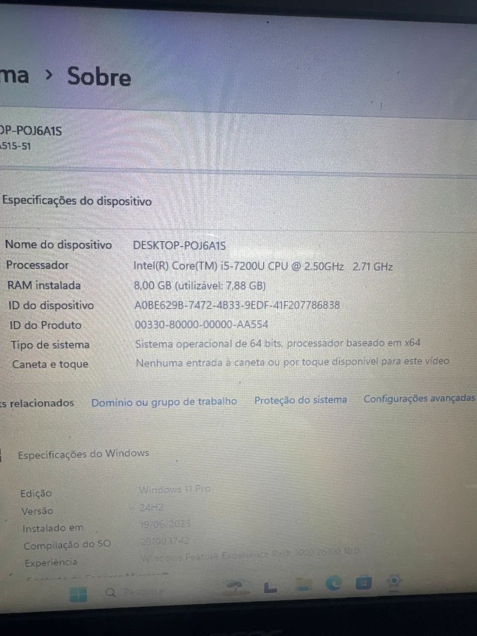 Notebook Acer core i5 7? 8 gb de memória nvme 256gb - Foto 3