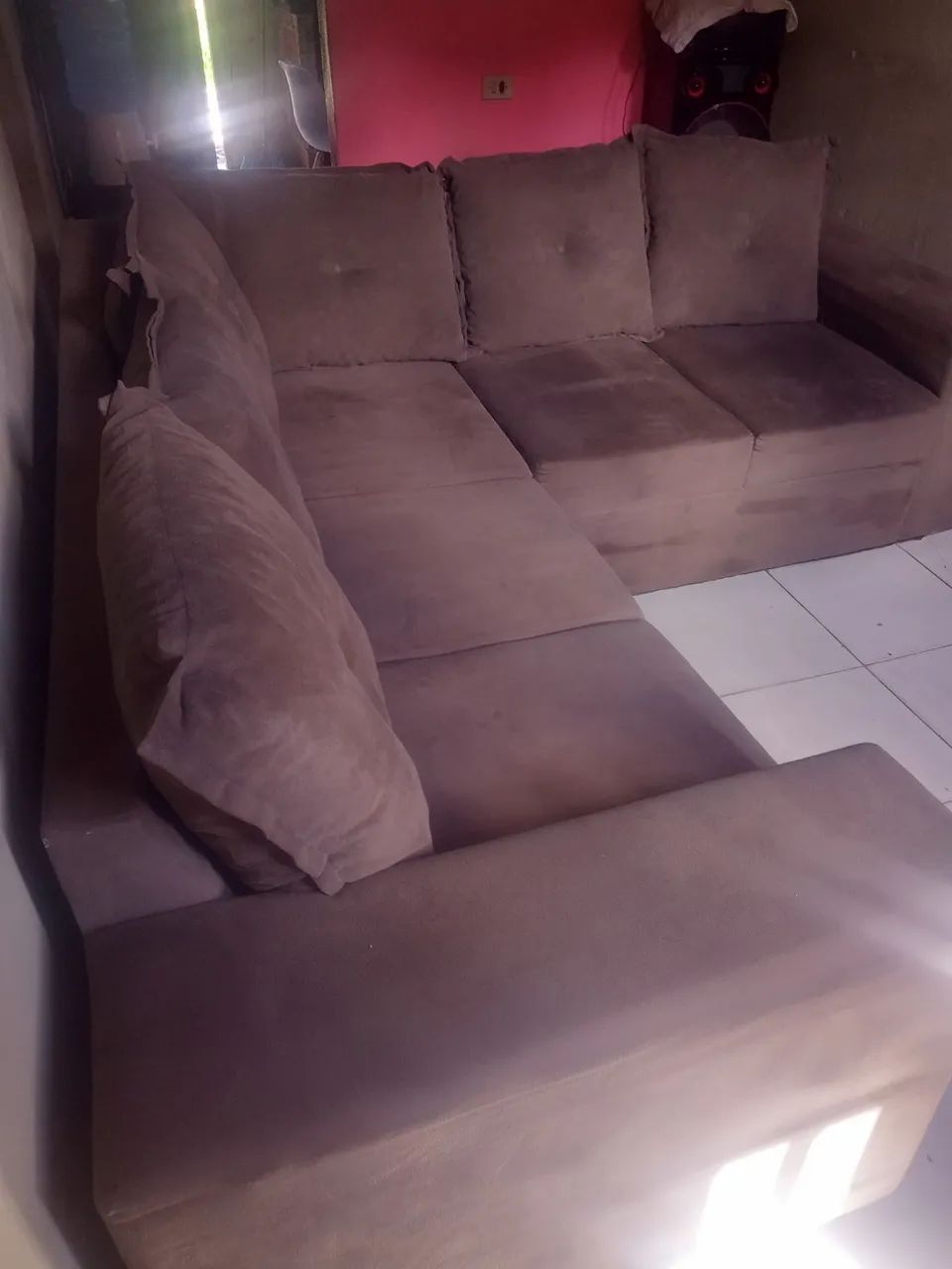 Sofá tipo L 5 lugares semi novo - Foto 5