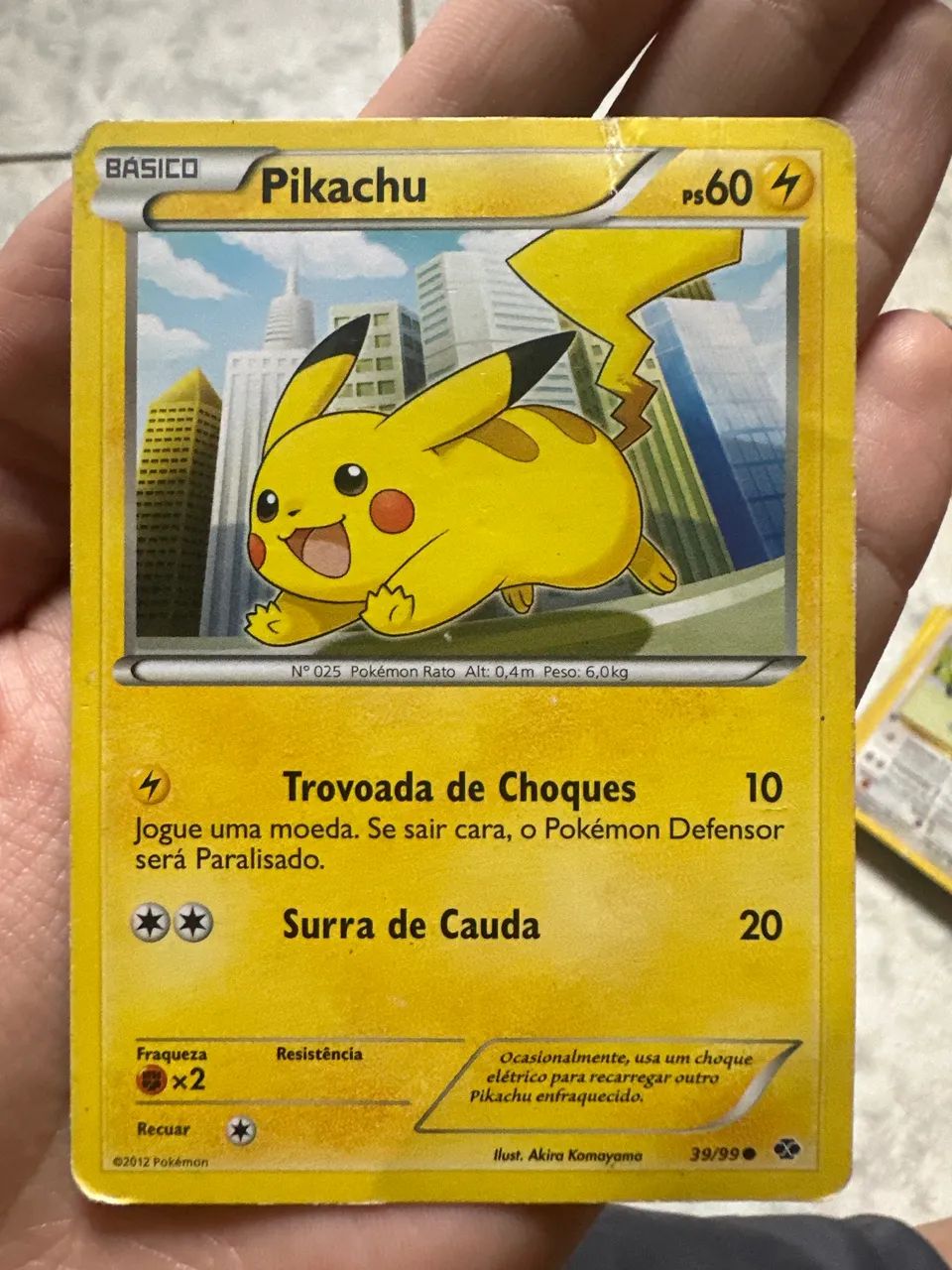 Card Pokémon pikachu 2012