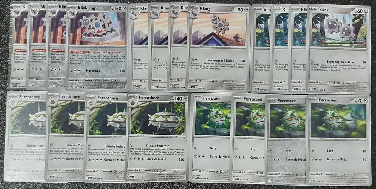 Deck klinklang cartas originais de pokémon