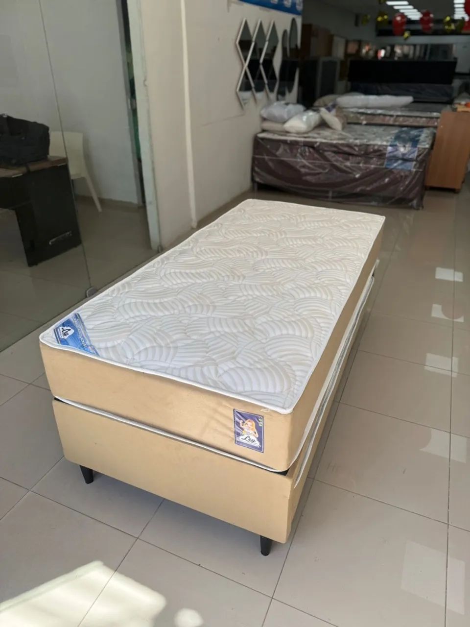 Bicama de solteiro mola ensacada nova embalada disponível  - Foto 4