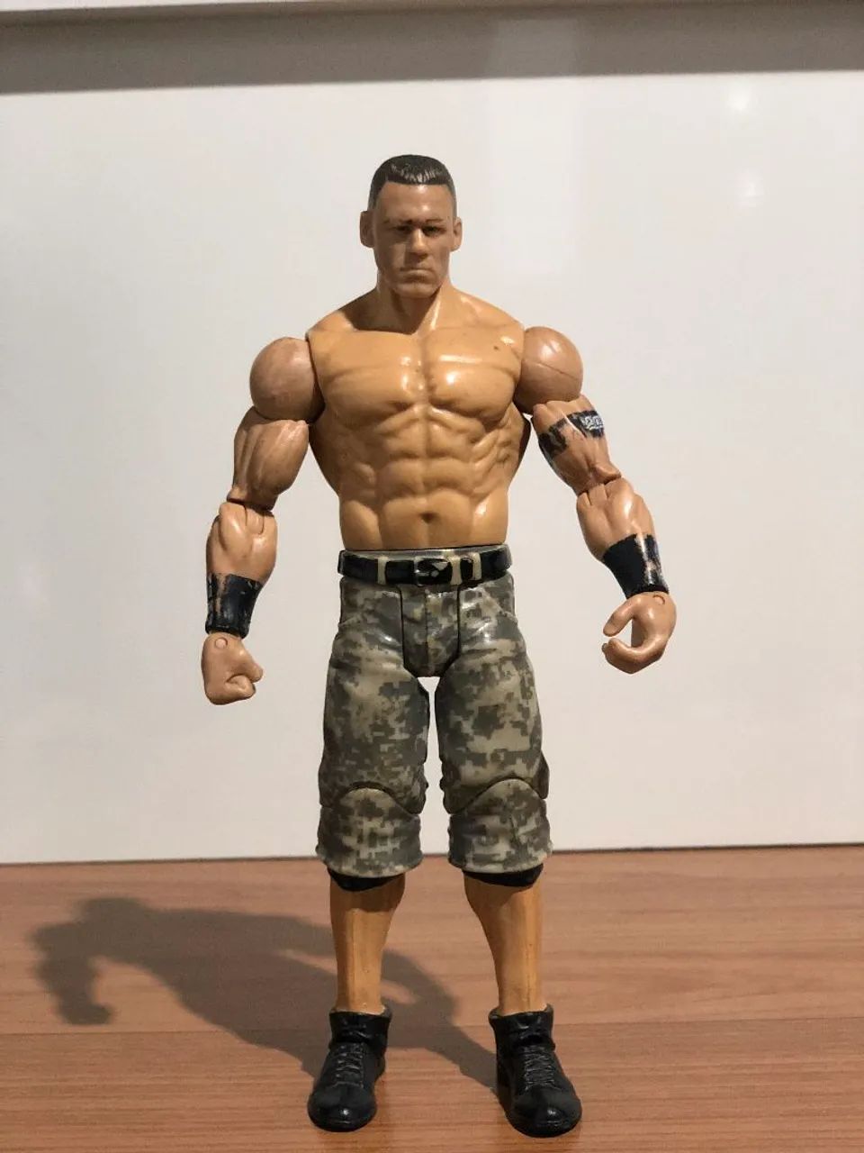 wwe john cena training camouflage 7 wrestling action figure mattel 2011- edição limitada 