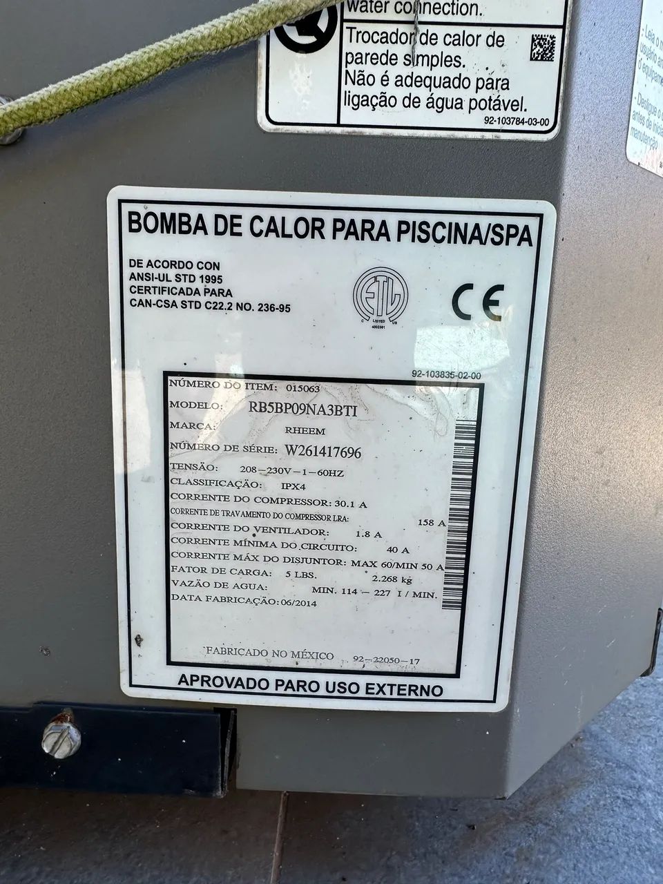 Aquecedor para Piscina Rheem - Foto 4