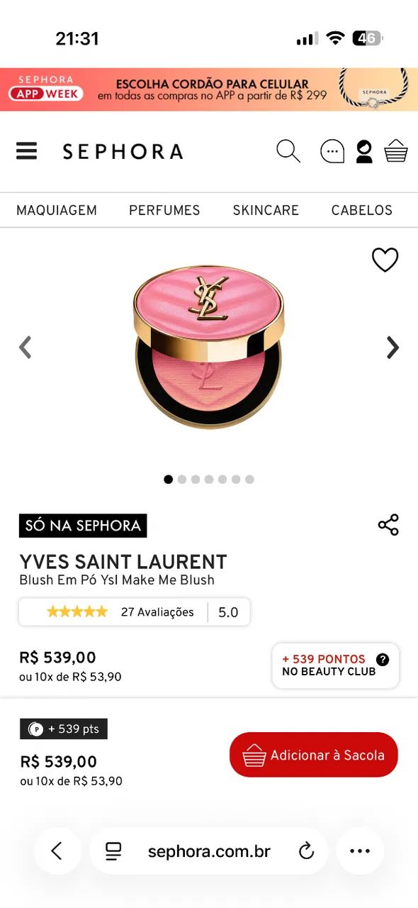 Blush yves saint laurent original  - Foto 2