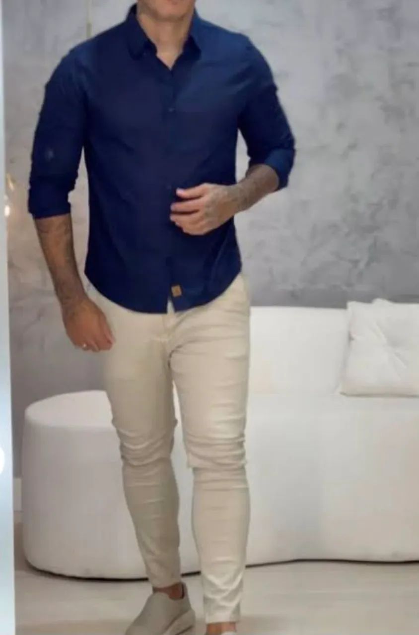 Calça marfim n°40 masculina