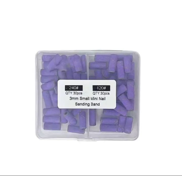 Kit com 60 refil de brocas para unhas em gel + mandril 3mm. - Foto 3