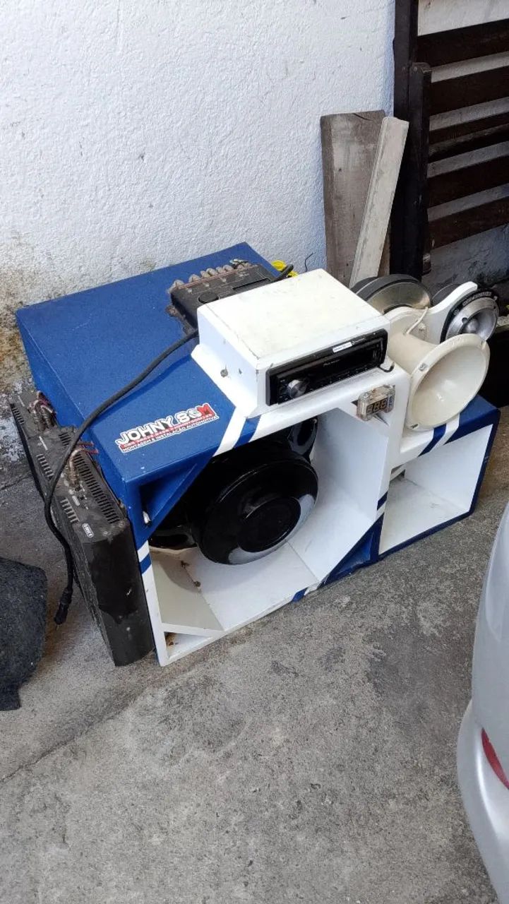 Caixa de som trio automotivo 