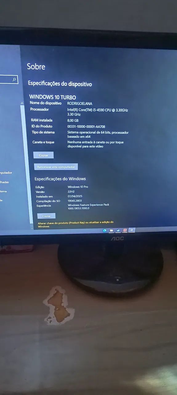 Pc funcionando perfeitamente 