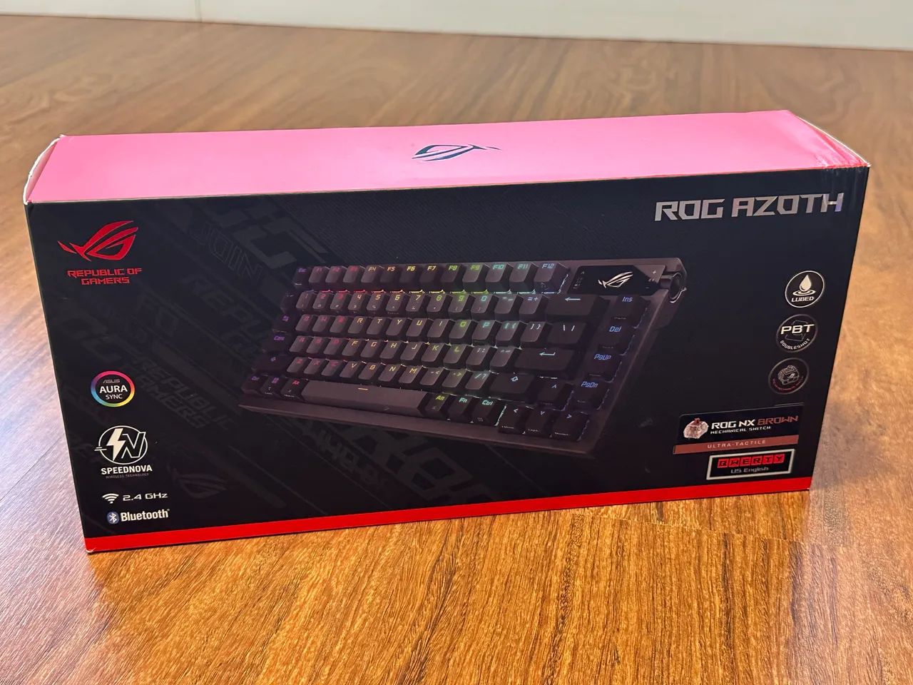 Teclado mecânico Asus ROG Azoth NX Brown 2.4Ghz Gamer