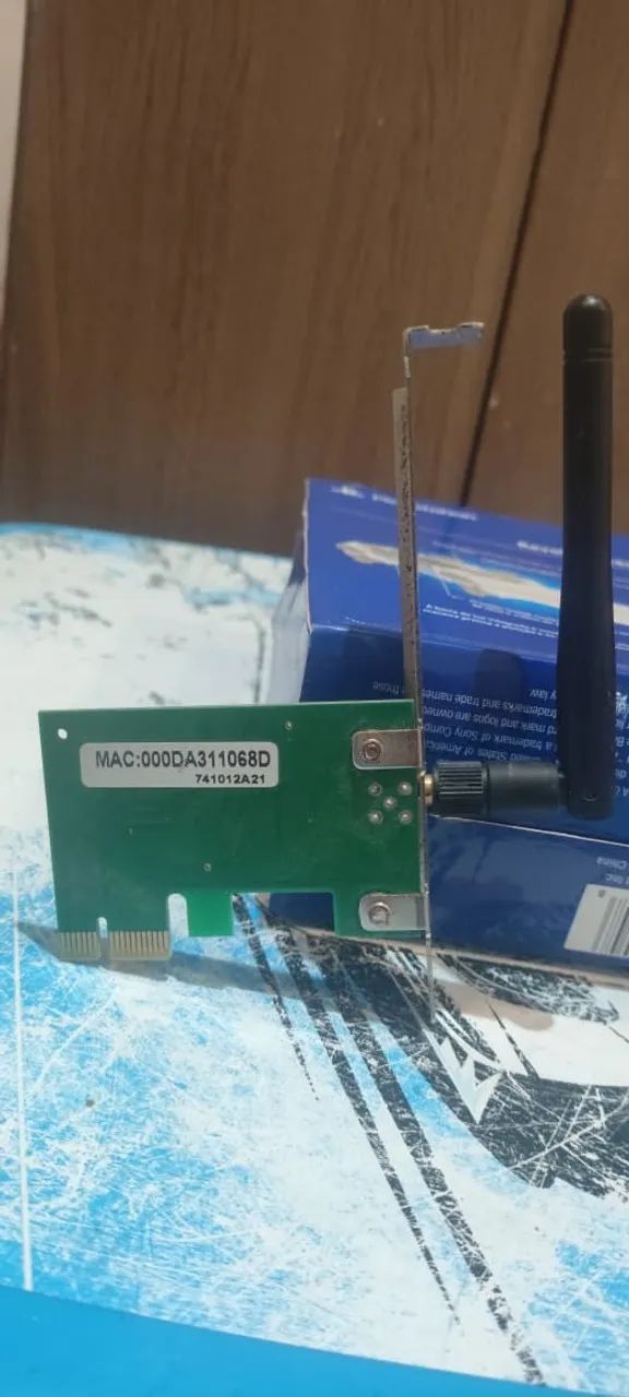 Placa Wi-Fi PCIe Wireless com Antena para PC