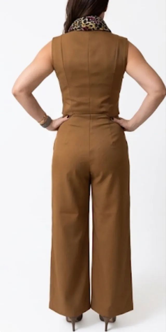 Conjunto marrom com echarpe  - Foto 3
